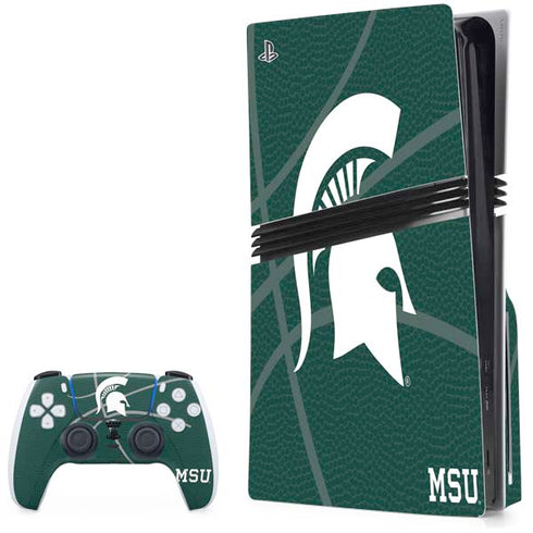 Michigan State University Green Basketball PS5 Pro Disk Bundle  Skin